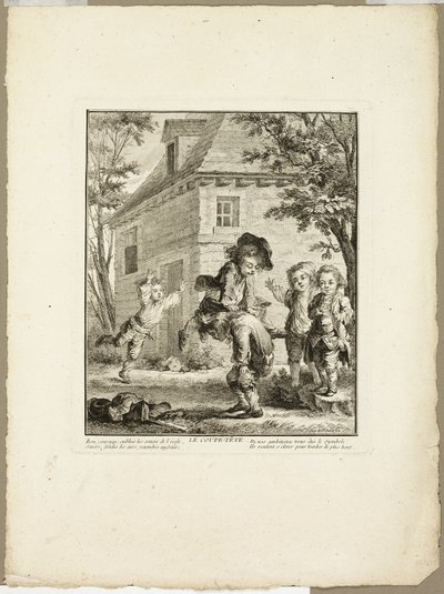 Leap Frog, z gry The Games of the Urchins of Paris autorstwa Jean Baptiste Tilliard I