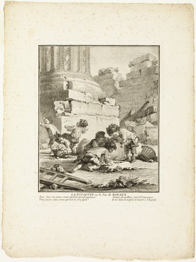 The Dimple, czyli Gra w kamienie, z serii Gry paryskich urwisów autorstwa Jean Baptiste Tilliard I