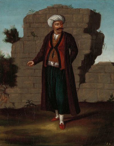 Człowiek z wyspy Mykonos autorstwa Jean Baptiste Vanmour (workshop of)