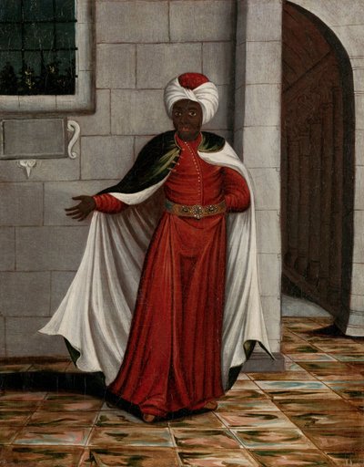 Kislar Aghassi, wódz Czarnych Eunuchów Sułtana autorstwa Jean Baptiste Vanmour (workshop of)