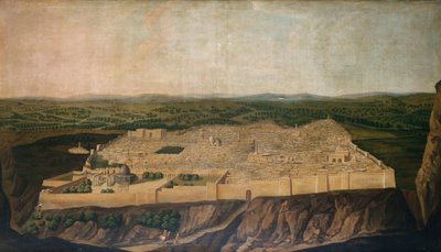 Panoramiczny widok na Jerozolimę? autorstwa Jean Baptiste Vanmour