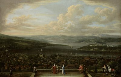 Widok na Stambuł z ambasady holenderskiej w Pera Widok na Stambuł z holenderskiej ambasady w Pera autorstwa Jean Baptiste Vanmour