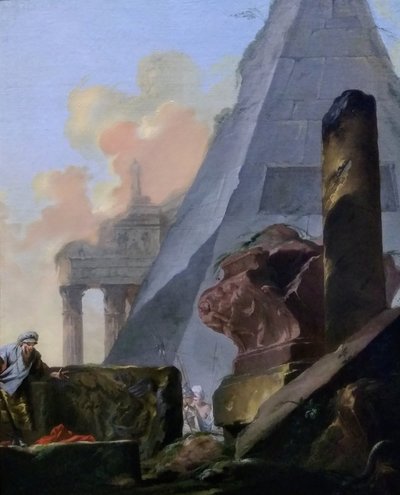 niemiecki: Ruinen mit Pyramide
Francuski: Ruiny z piramidą Sextiusa autorstwa Jean Barbault