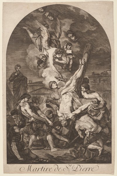 Martire de St. Pierre Męczeństwo św. 1750. autorstwa Jean Barbault
