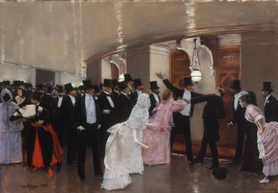 Awantura na korytarzach opery autorstwa Jean Beraud