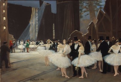 Za kulisami Opery Paryskiej autorstwa Jean Beraud