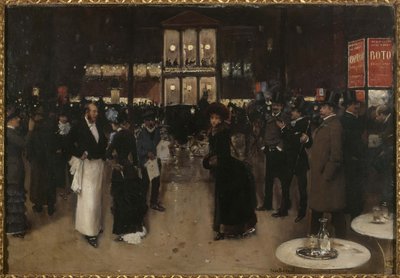 Bulwar Montmartre nocą, przed Théâtre des Variétés, ok. 1885 (olej na płótnie) autorstwa Jean Beraud