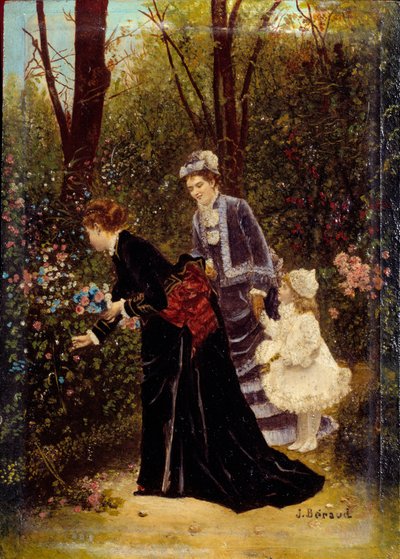W ogrodzie. Obraz Jeana Berauda (1849-1935) autorstwa Jean Beraud