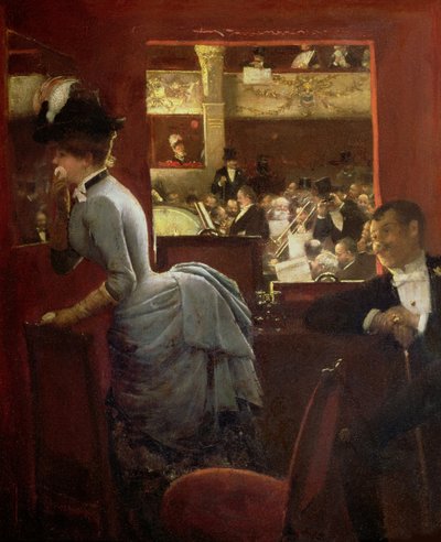 Wanna, Teatr Rozmaitości Loża teatralna w Rozmaitości, 1883. autorstwa Jean Beraud