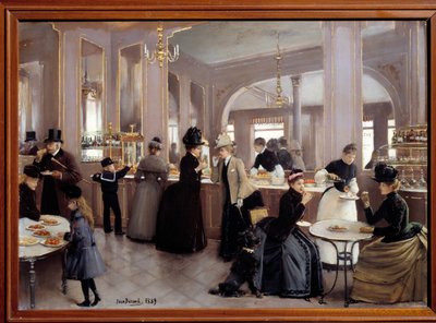 La passerie gloppe avenue des Champs Elysees. Obraz Jeana Berauda (1849 - 1935) autorstwa Jean Beraud