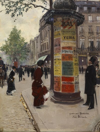 Kiosk paryski. 1880-82 autorstwa Jean Beraud