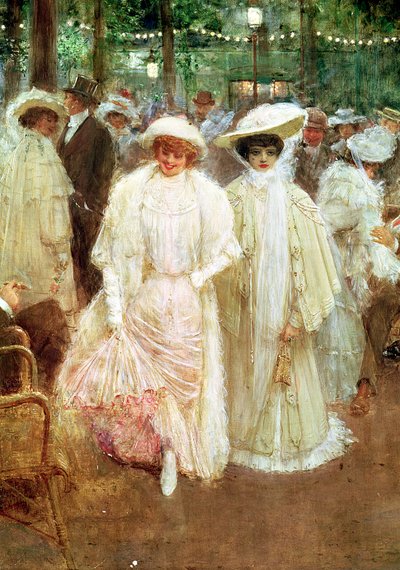 Ogrody Paryża, czyli piękności nocy, 1905 (szczegół 19977) autorstwa Jean Beraud