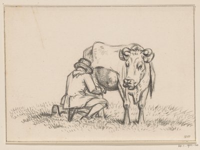 Krowa jest dojona autorstwa Jean Bernard
