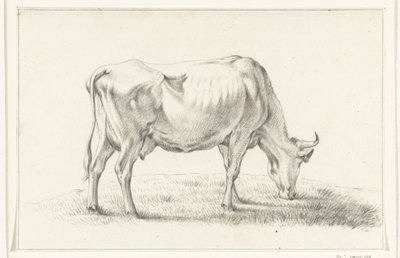 Pasąca się krowa, w prawo autorstwa Jean Bernard