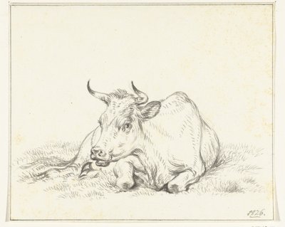 Leżąca krowa, od przodu autorstwa Jean Bernard