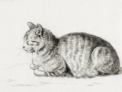 Leżący kot (1811) autorstwa Jean Bernard
