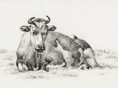 Leżąca krowa (1825) autorstwa Jean Bernard