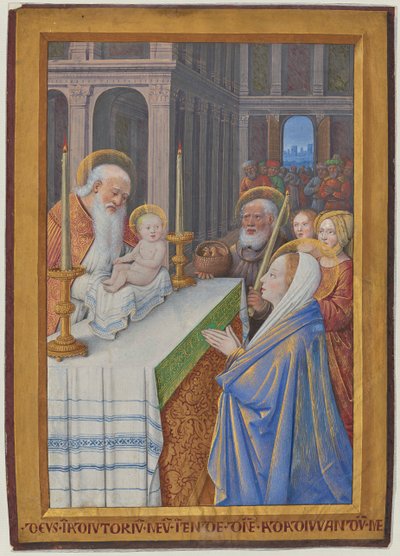 Die Darstellung im Tempel autorstwa Jean Bourdichon