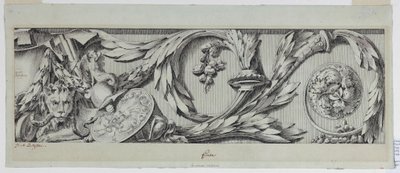 Rysunek, Fryz z Rinceau, 1775-80 autorstwa Jean Charles Delafosse