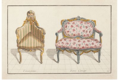 Narożnik, półkanapa. Nowa ikonologia historyczna lub hierogliphyques atrybutów, c.1768. autorstwa Jean Charles Delafosse