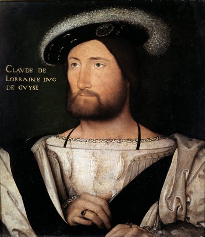Portret Claude de Lorraine, księcia Guise, obraz Jeana Cloueta, przechowywany w Galerii Palatyńskiej w Pałacu Pitti, Florencja - Sztuka renesansu: Portret Claude de Lorraine, księcia Guise (1496-1550). Obraz Jeana Cloueta (1475-1541), olej na Wo autorstwa Jean Clouet