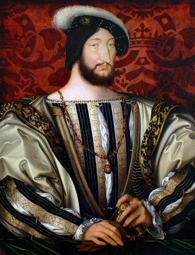 Portret Franciszka I 1494-1547, króla Francji, księcia Bretanii, hrabiego Prowansji, ok. 1530 autorstwa Jean Clouet