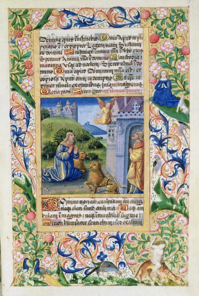 Pani Lat. Q.v.I.126 Antoniego Wielkiego i Pawła Pustelnika, z Godzin Ludwika Orleanu, 1469 autorstwa Jean Colombe