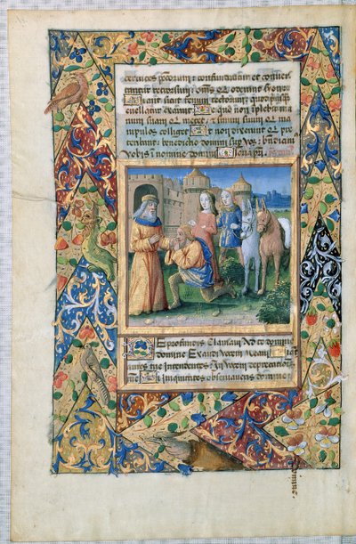 Pani Lat. Q.v.I.126 Scena z „Godzin Ludwika Orleańskiego”, 1469 autorstwa Jean Colombe
