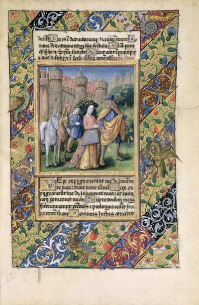 Pani Lat. Q.v.I.126 Scena z „Godzin Ludwika Orleańskiego”, 1469 autorstwa Jean Colombe