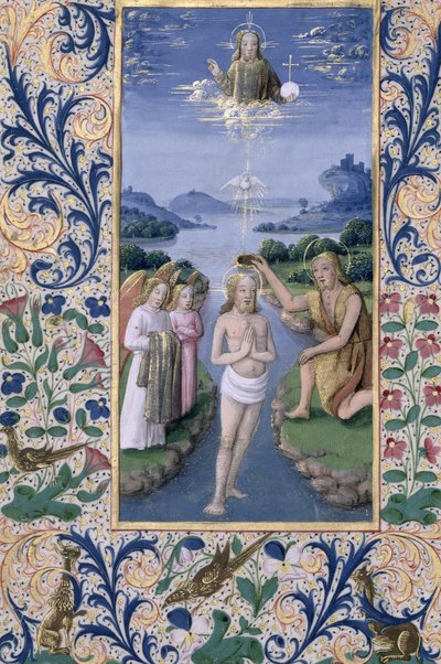 Pani Lat. Q.v.I.126 f.88v Chrzest Chrystusa, z 