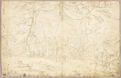 Temat Literacki: Scena bankietowa autorstwa Jean Cotelle the younger
