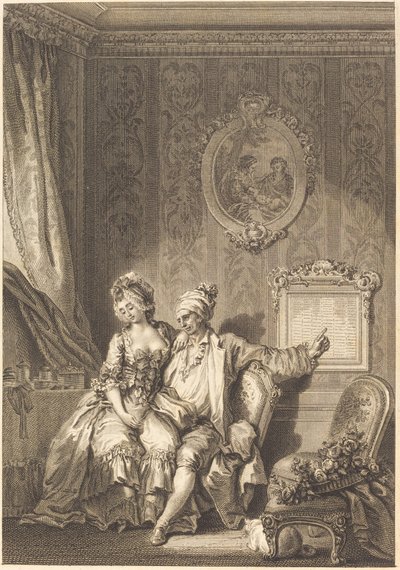 Kalendarz Vieillardów autorstwa Jean Dambrun after Jean Honoré Fragonard