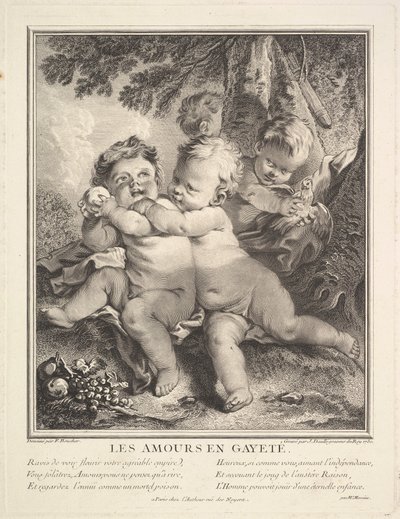 Wesołe amorki, 1750. autorstwa Jean Daullé