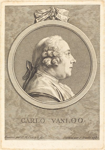 Carle Vanloo autorstwa Jean Daullé after Charles Nicolas Cochin II
