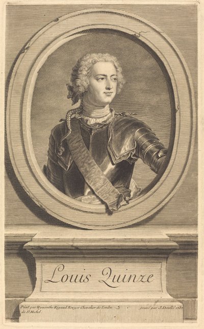 Ludwik XV autorstwa Jean Daullé after Hyacinthe Rigaud