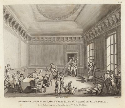 Maximilien de Robespierre prowadzi szturm autorstwa Jean Duplessi Bertaux