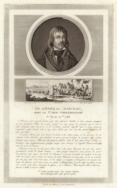 Portret Francois Severina Marceau-Desgraviers autorstwa Jean Duplessi Bertaux