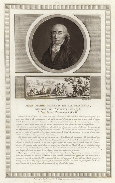 Portret Jeana-Marie Rolanda, wicehrabiego de la Platiere autorstwa Jean Duplessi Bertaux