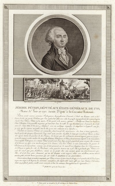 Portret Hieronima Petiona de Villeneuve autorstwa Jean Duplessi Bertaux