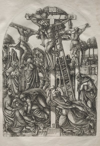 Chrystus na krzyżu między dwoma złodziejami, przed 1561 r. autorstwa Jean Duvet
