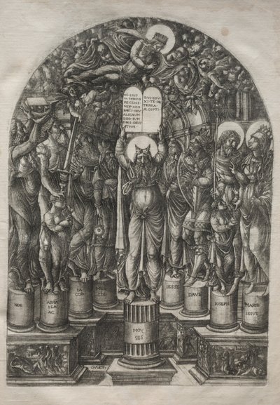 Mojżesz w otoczeniu patriarchów, przed 1561 r. autorstwa Jean Duvet