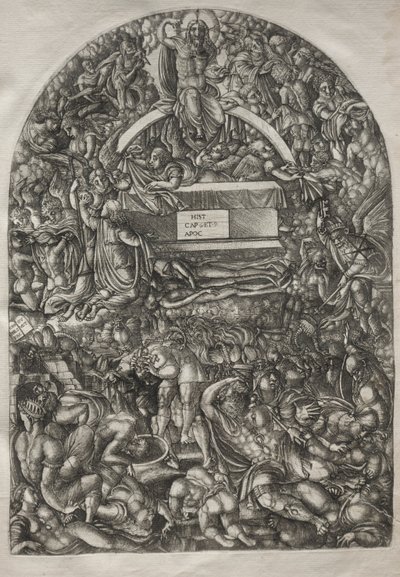 Apokalipsa: spada gwiazda i otwiera piekło, 1546-1556. autorstwa Jean Duvet