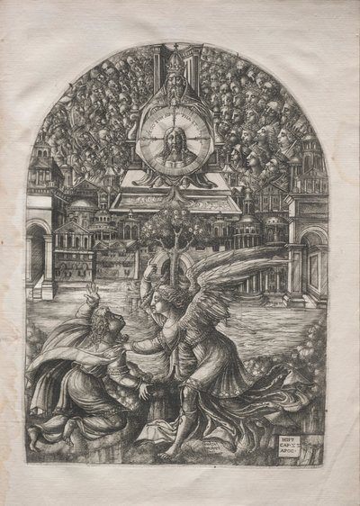 Apokalipsa: Anioł pokazuje św. Jan fontannę żywej wody, 1546-1556. autorstwa Jean Duvet