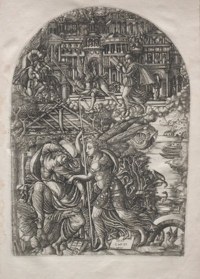 Apokalipsa: Anioł pokazuje św. Janowi Nowe Jeruzalem, 1546-1556. autorstwa Jean Duvet
