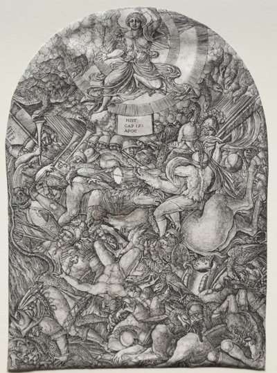 Apokalipsa: Anioł w słońcu wzywa drapieżne ptaki, 1500s. autorstwa Jean Duvet