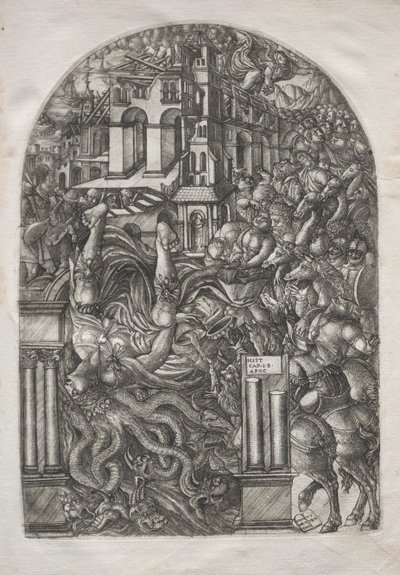 Apokalipsa: Upadek Babilonu, 1546-1556. autorstwa Jean Duvet