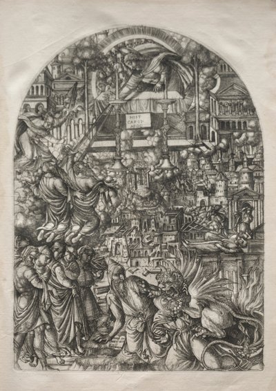 Apokalipsa: Pomiar Świątyni, 1546-1556. autorstwa Jean Duvet