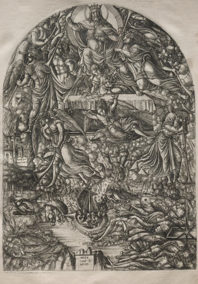 Apokalipsa: otwarcie siódmej pieczęci, 1546-1556. autorstwa Jean Duvet