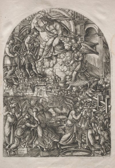 Apokalipsa: Prasa do wina gniewu Bożego, 1546-1556. autorstwa Jean Duvet