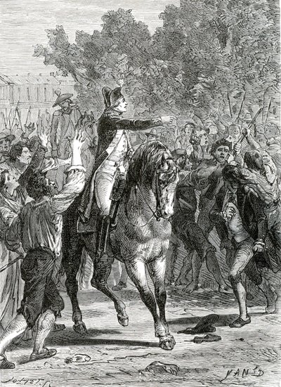 Generał Lafayette, rewolucja francuska autorstwa Jean Edouard (1824-99) Dargent